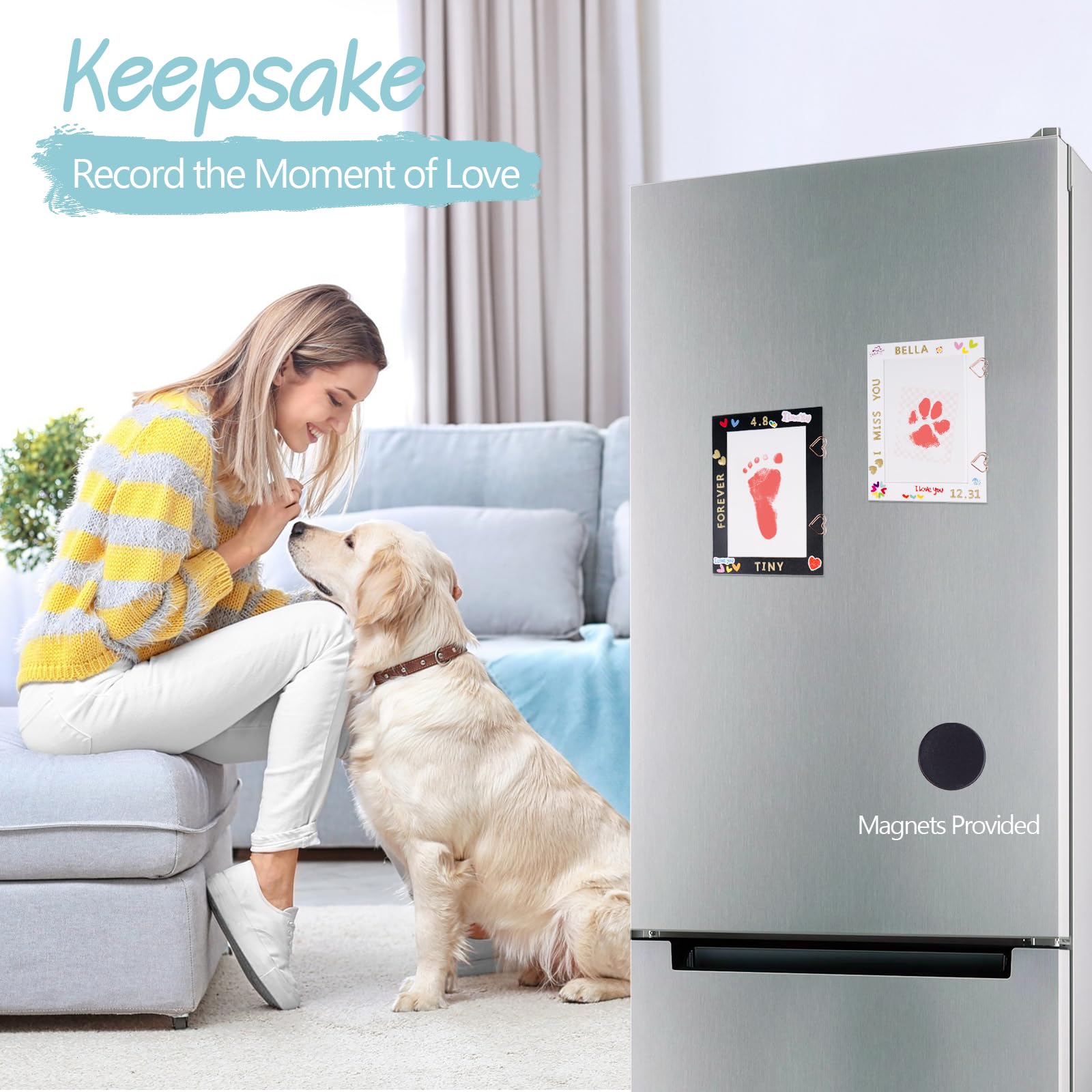 Tubuui paw print kit keepsake display-ready prints for family memories