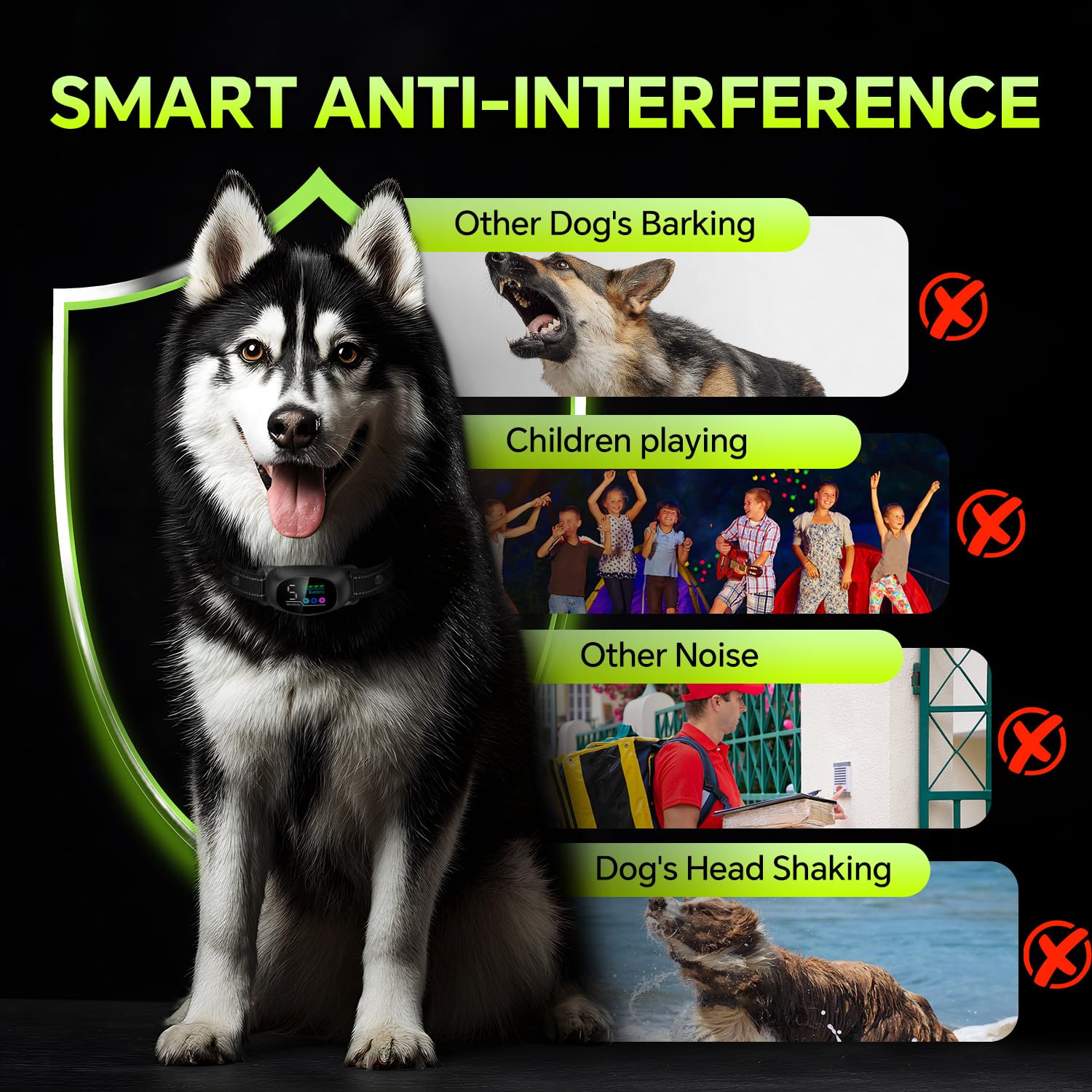 Tucnkac dog bark collar manual-control demonstrates real-time beep and vibration actions during training sessions.