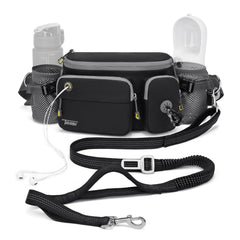 TUDEQU 4-in-1 dog walking belt front view for hands-free walking and quick access