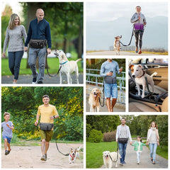 TUDEQU dog fanny pack pockets open showing phone and bag storage