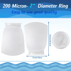 Tudomro aquarium filter sock with 7in ring keeps water clean