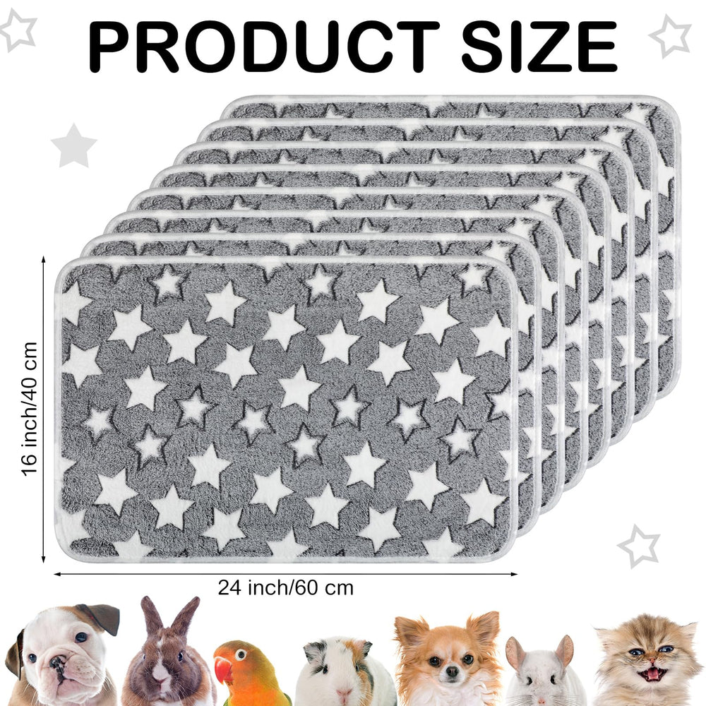 Tudomro guinea pig blanket grey-star close-up fleece texture detail