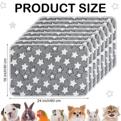 Tudomro guinea pig blanket grey-star close-up fleece texture detail