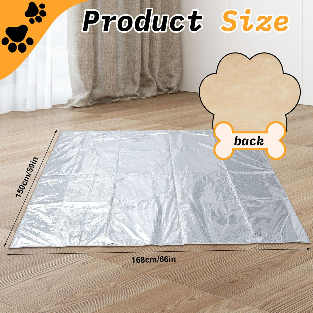 Tudomro two-piece couch protector set keeps pets off upholstery.