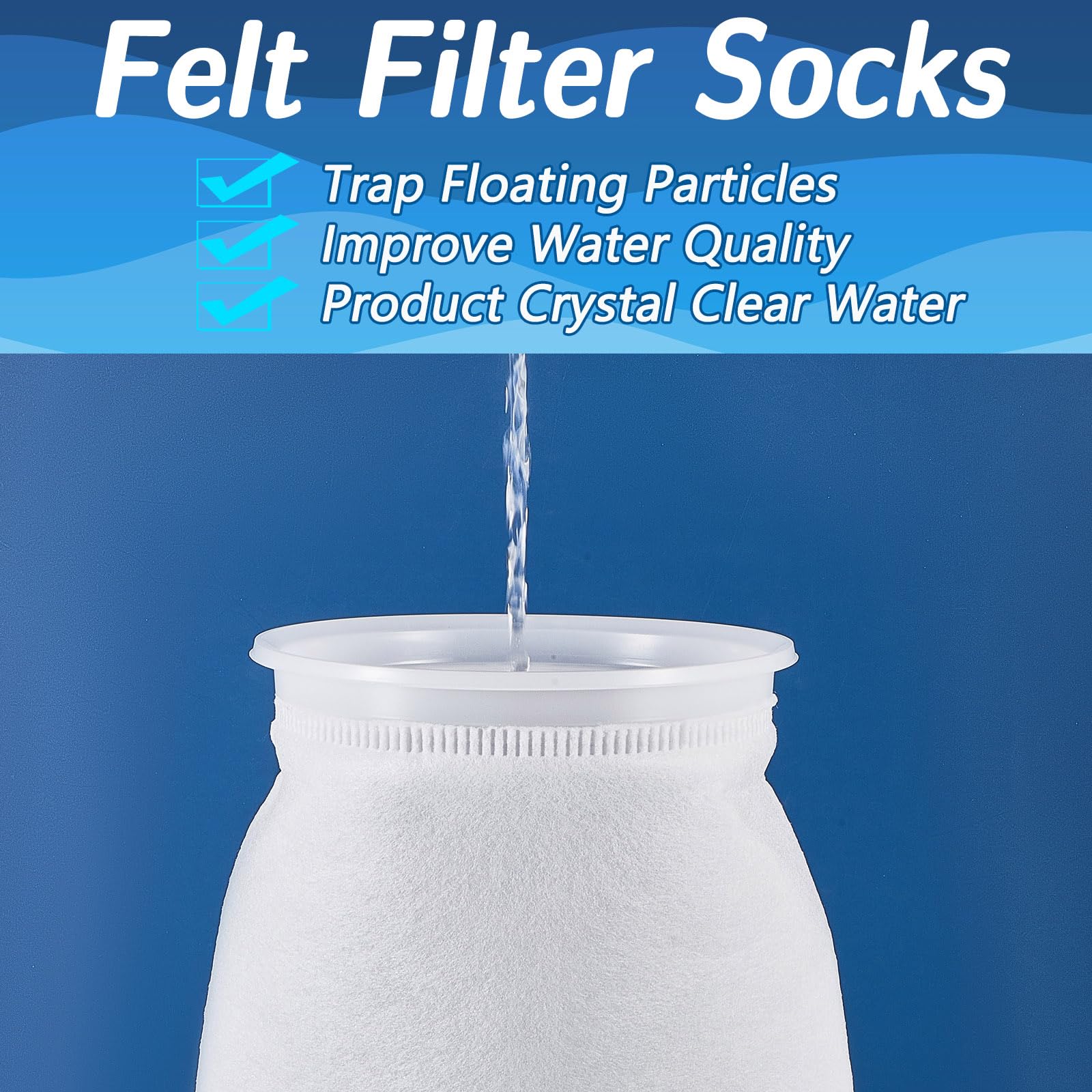 Tudomro white 7x12in filter sock fits many tanks