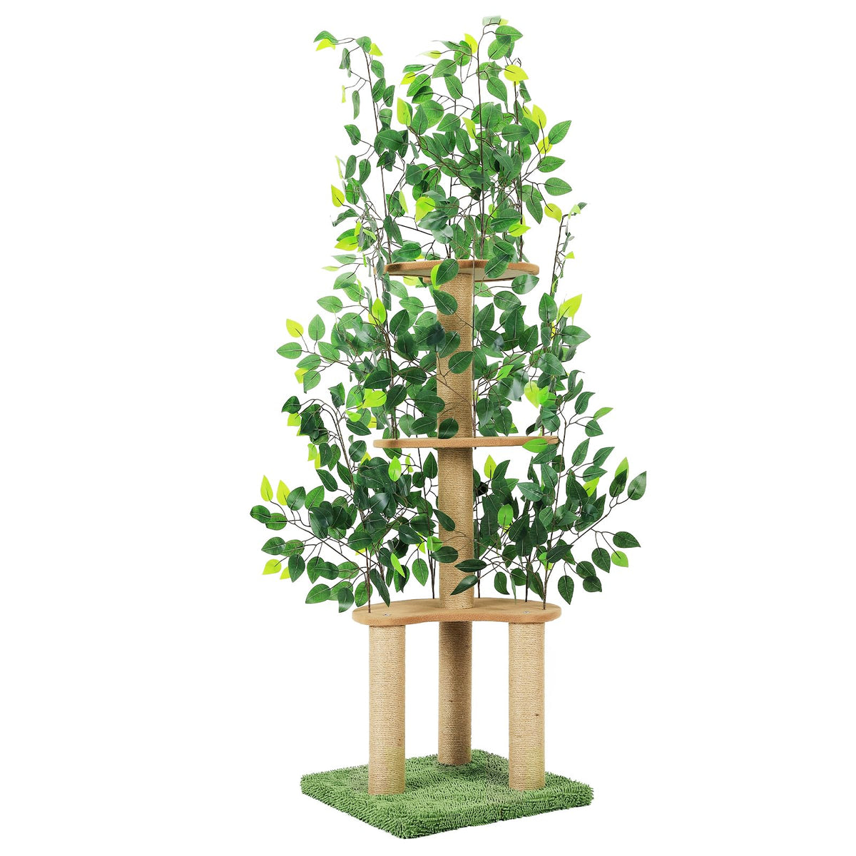 Tuenort cat tree leaves top view for climbing fun