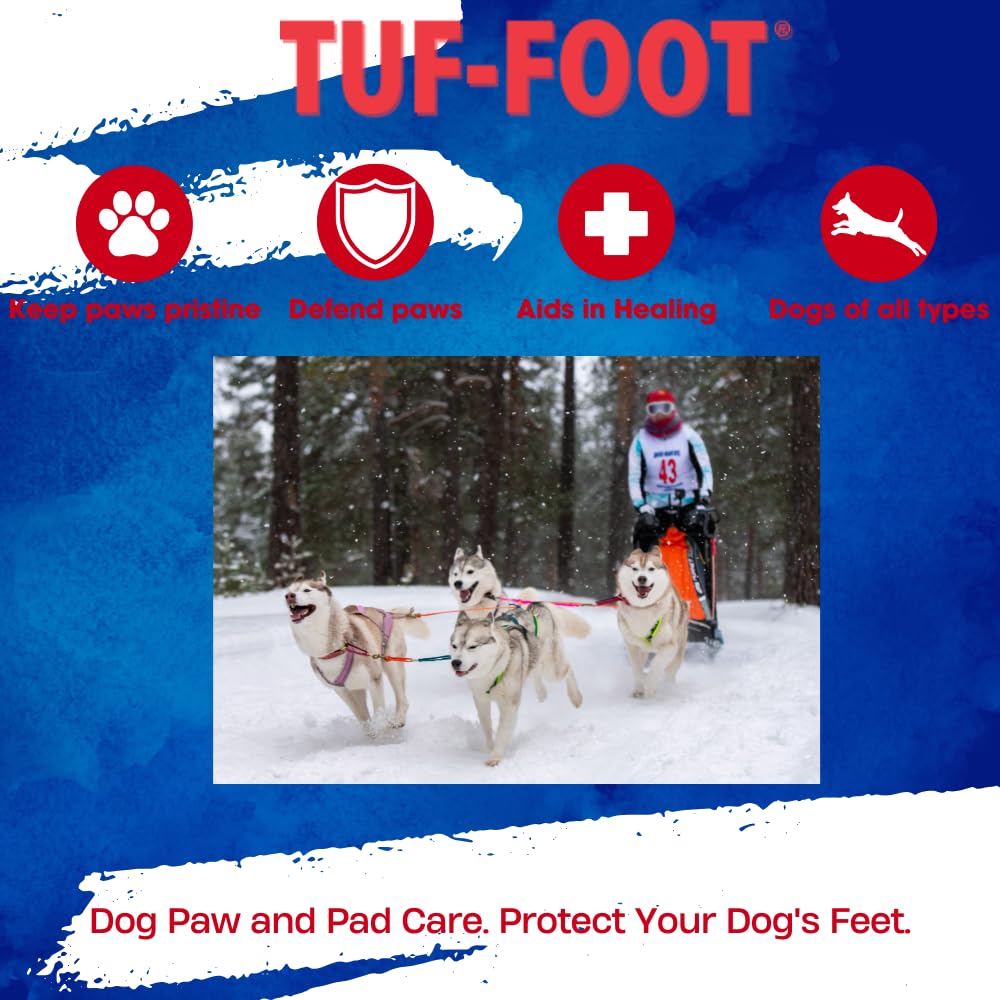 TUF-FOOT lick-safe formula in action demonstrates safe pet care after application.