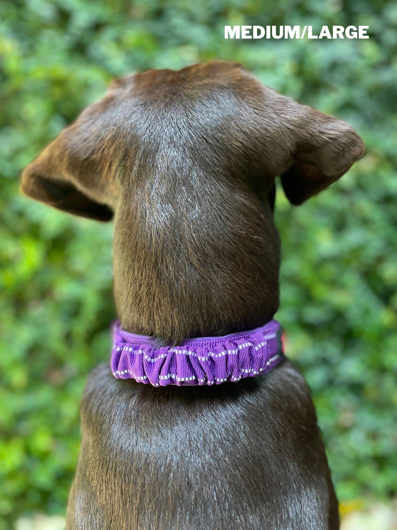 Tuff Pupper adjustable sizes chart—fit many dog breeds with proper neck measurements