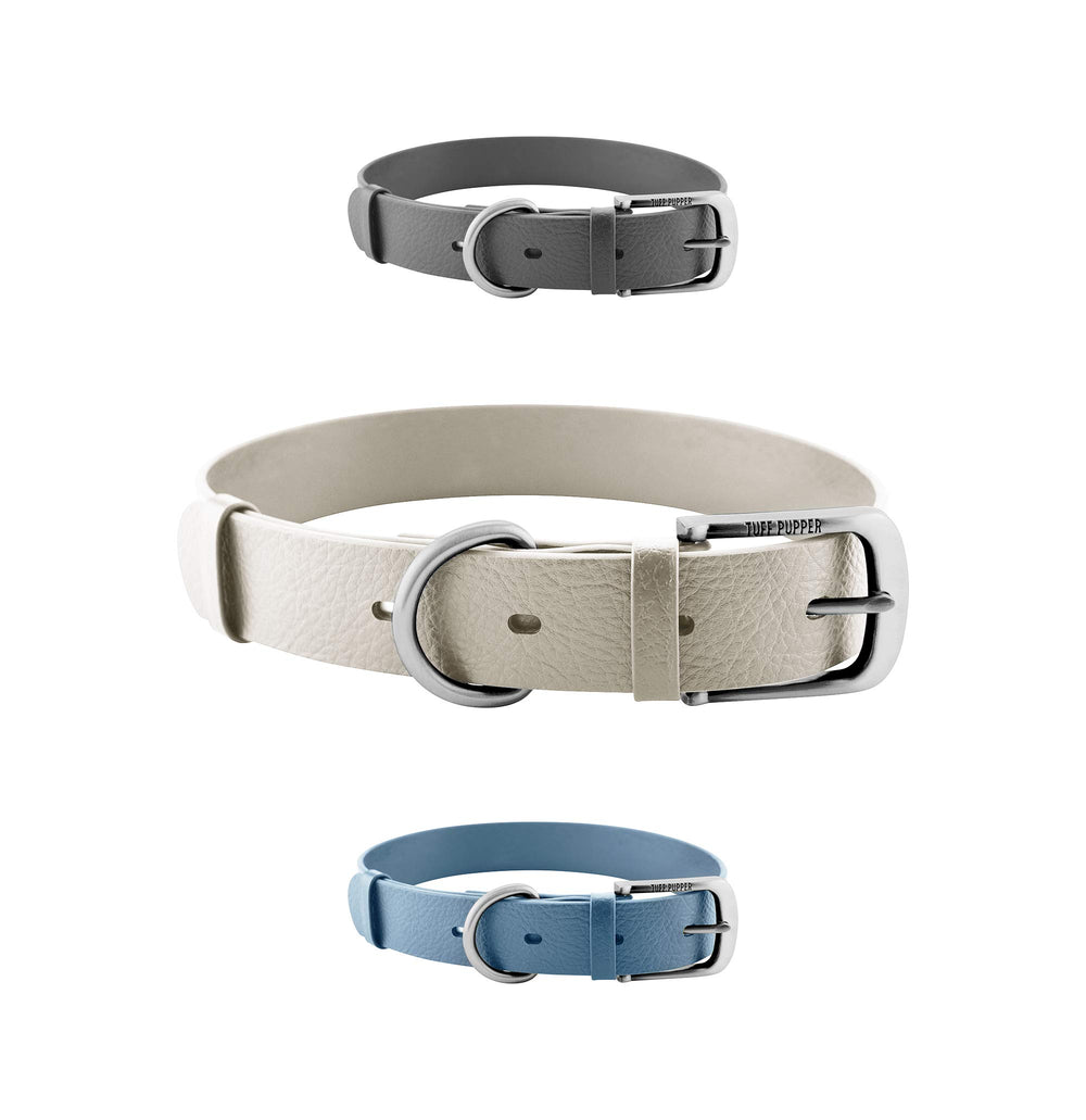Tuff Pupper Classic collar close-up shows rust-proof brass hardware for durability