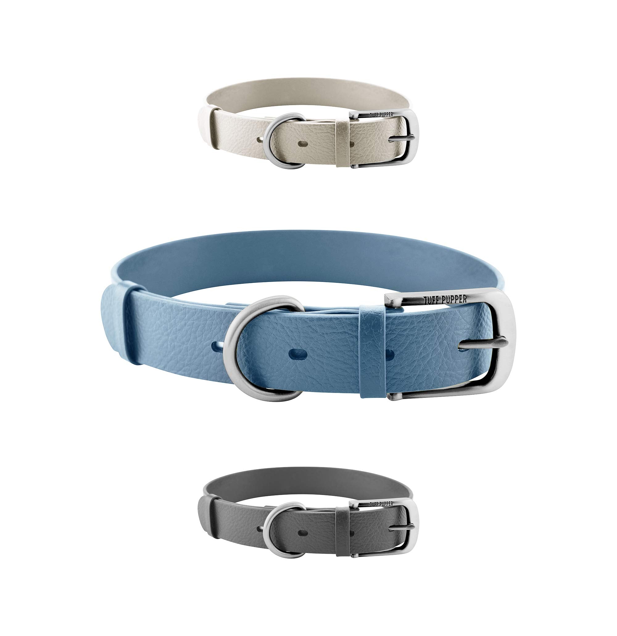 Tuff Pupper Classic Heavy Duty Dog Collar front view demonstrates rugged durability for tough dogs