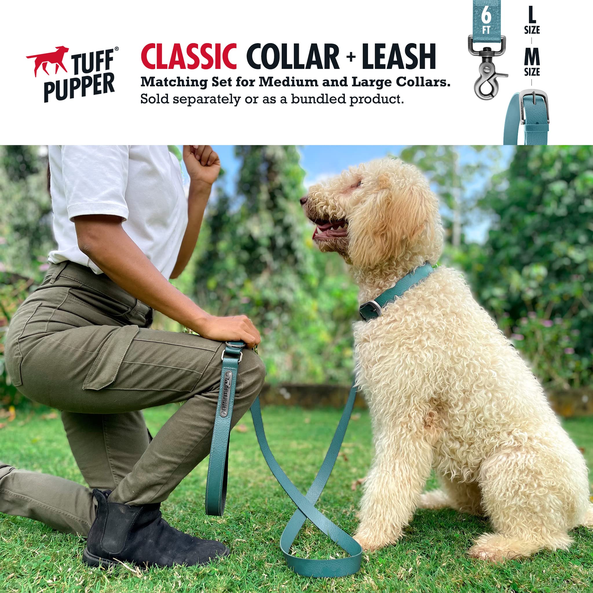 Tuff Pupper size chart shows four sizes for every breed.