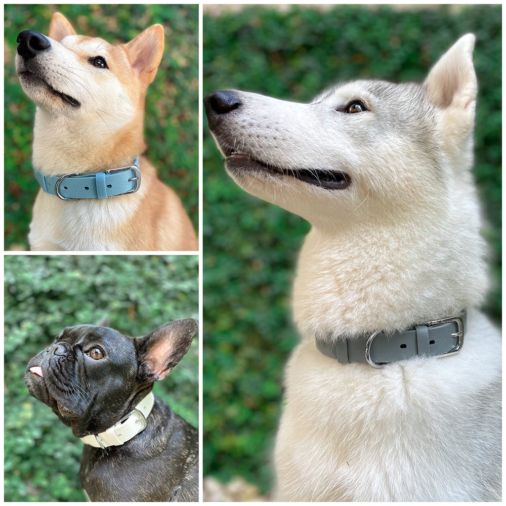 Tuff Pupper Classic collar with leather-like grain for stylish look