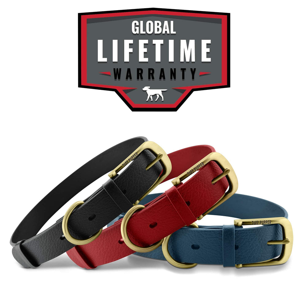 Tuff Pupper Dog Collar Sizing Chart image explains four sizes for proper neck measurement