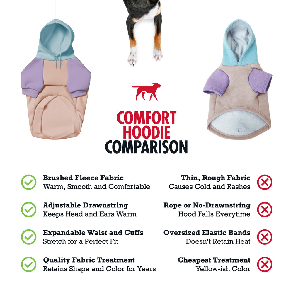 Tuff Pupper dog hoodie in pastel design for everyday wear.