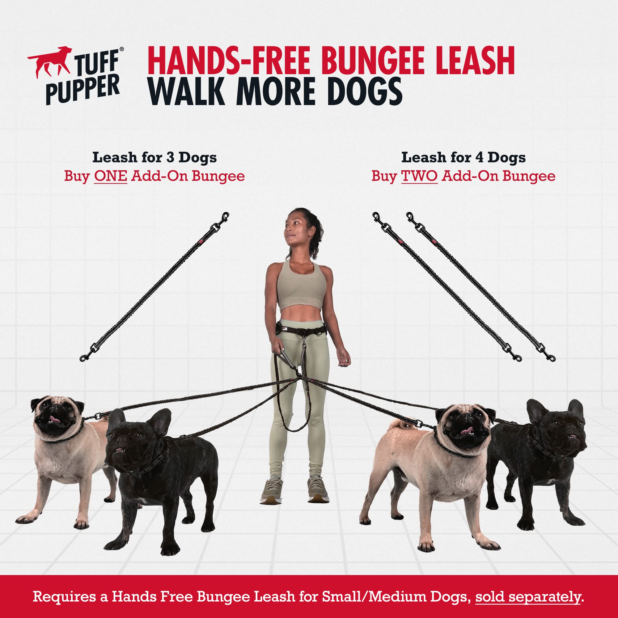 Tuff Pupper dual-handles-closeup enables quick control near each dog