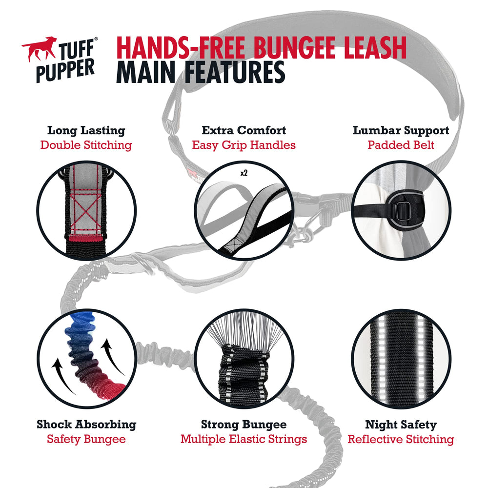 Tuff Pupper dual handles close-up demonstrates quick control near the dog.