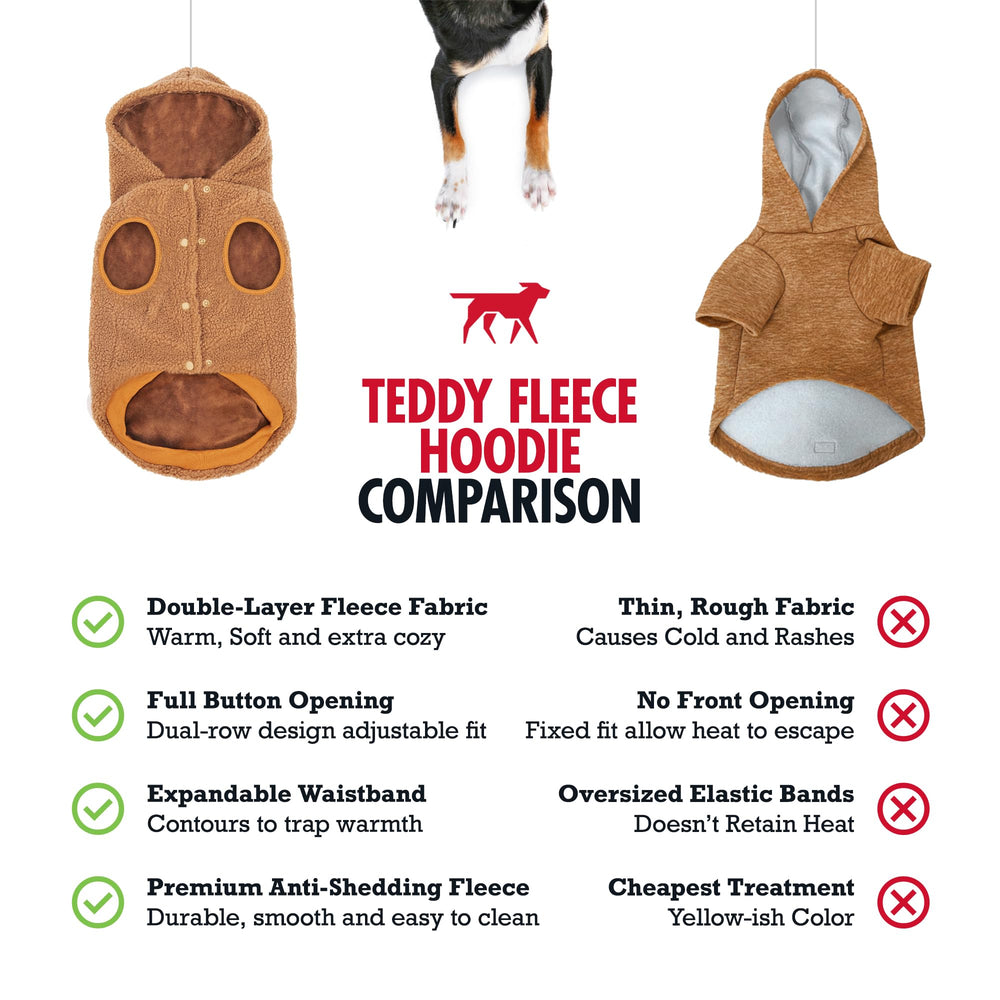 Tuff Pupper fleece dog hoodie machine washable for easy care