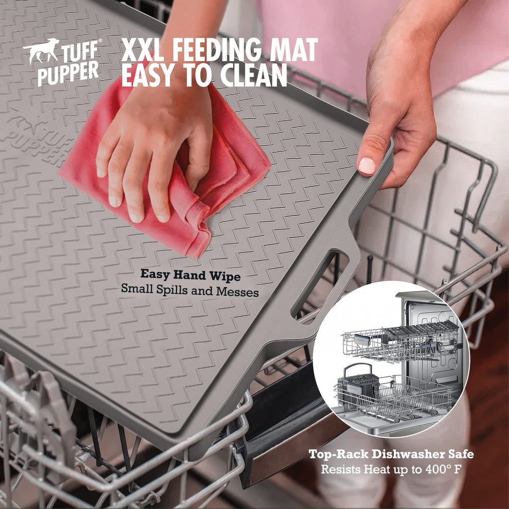 Tuff Pupper odorless food-grade material keeps meals safe and clean.