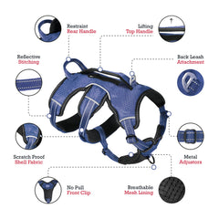 Tuff Pupper Harness ballistic nylon straps provide lasting strength