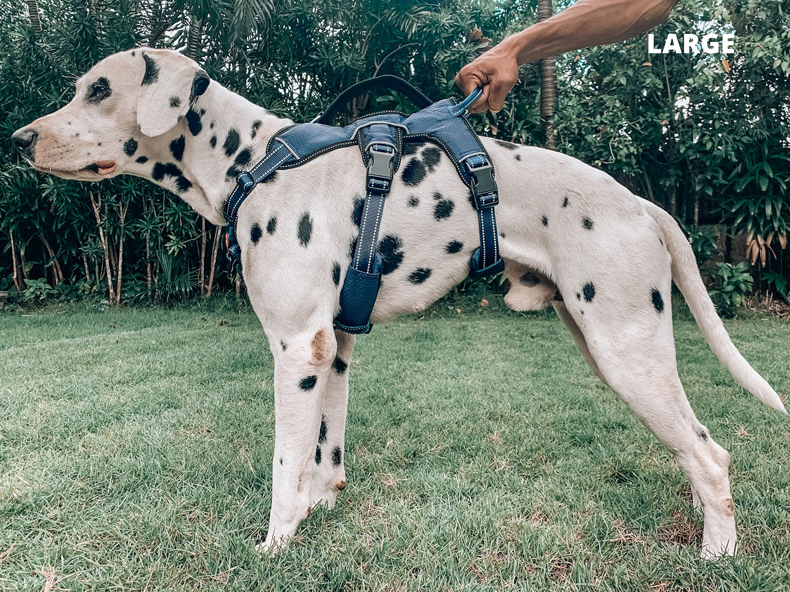 Tuff Pupper Escape Proof Harness built-in handle supports easy lifting and brief assistance.