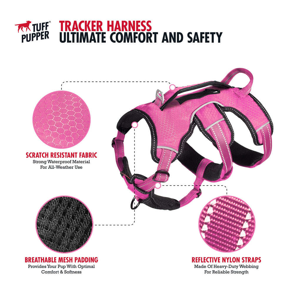 Tuff Pupper-handle-lift harness showing integrated lifting handle for safe assist.