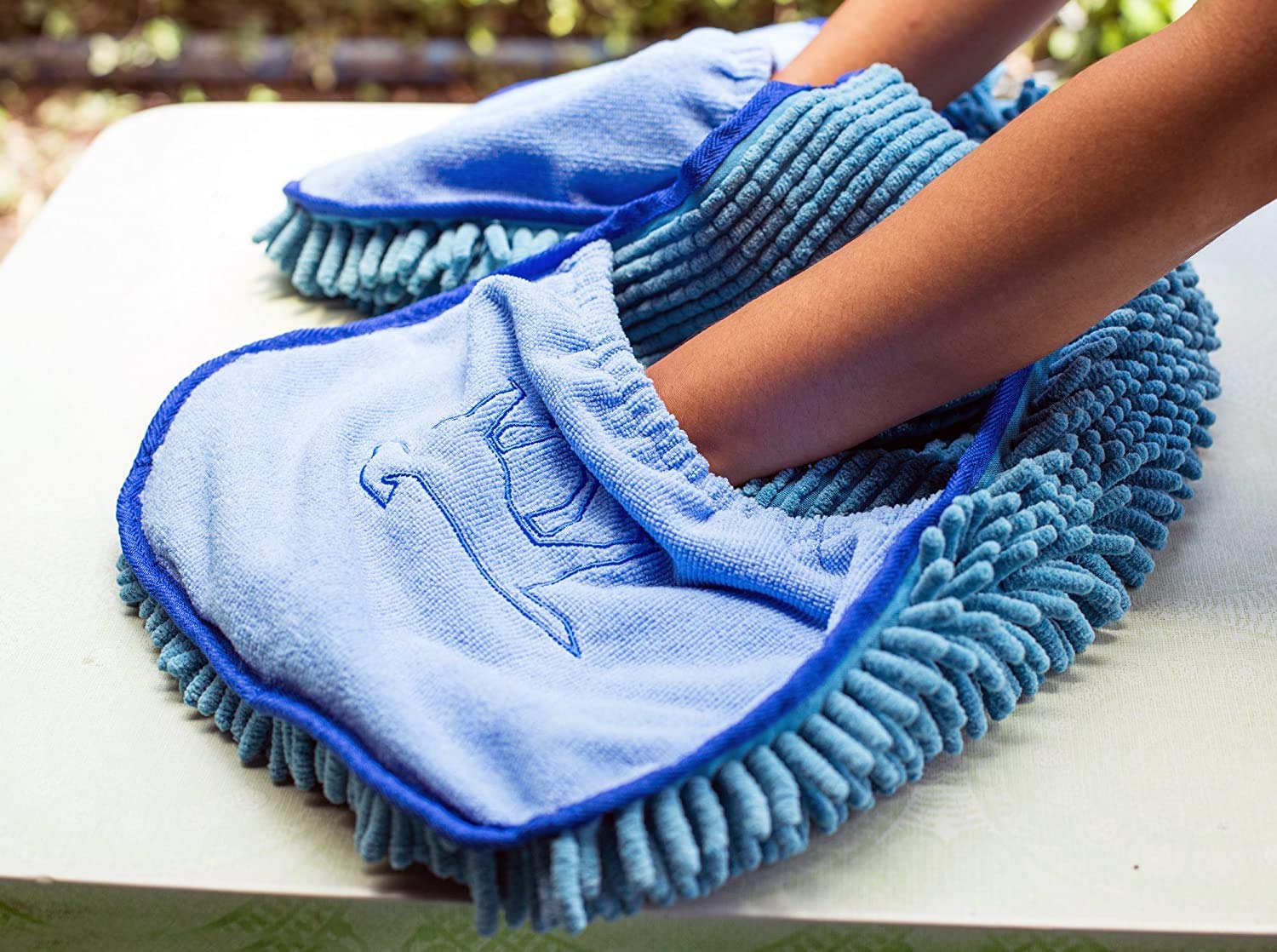 Tuff Pupper Indoor Outdoor Use towel for versatile drying.