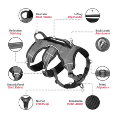 Tuff Pupper padded comfort with breathable mesh reduces hot spots.