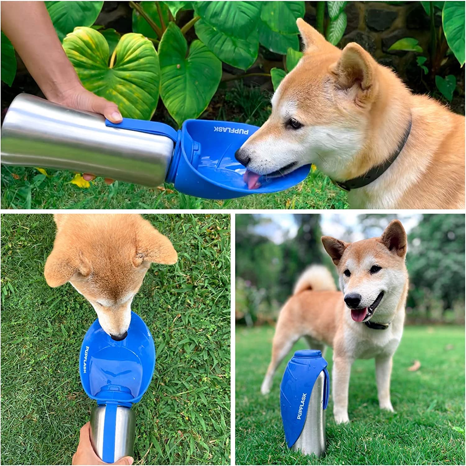 Tuff Pupper PupFlask leak-proof cap prevents spills during outdoor trips.