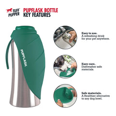 Tuff Pupper PupFlask silicone cup deploys easily for quick water breaks