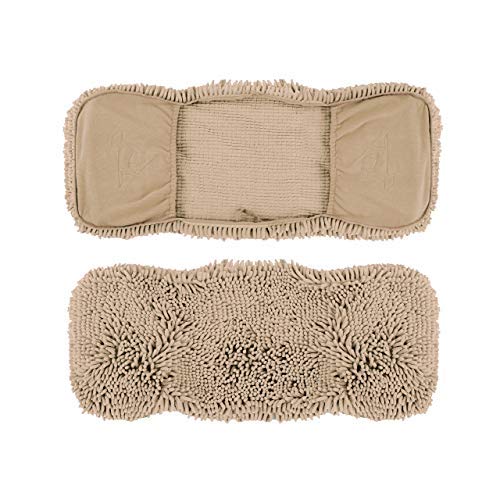 Tuff Pupper Quick Dry Towel laid flat demonstrates 35x15 size for all breeds