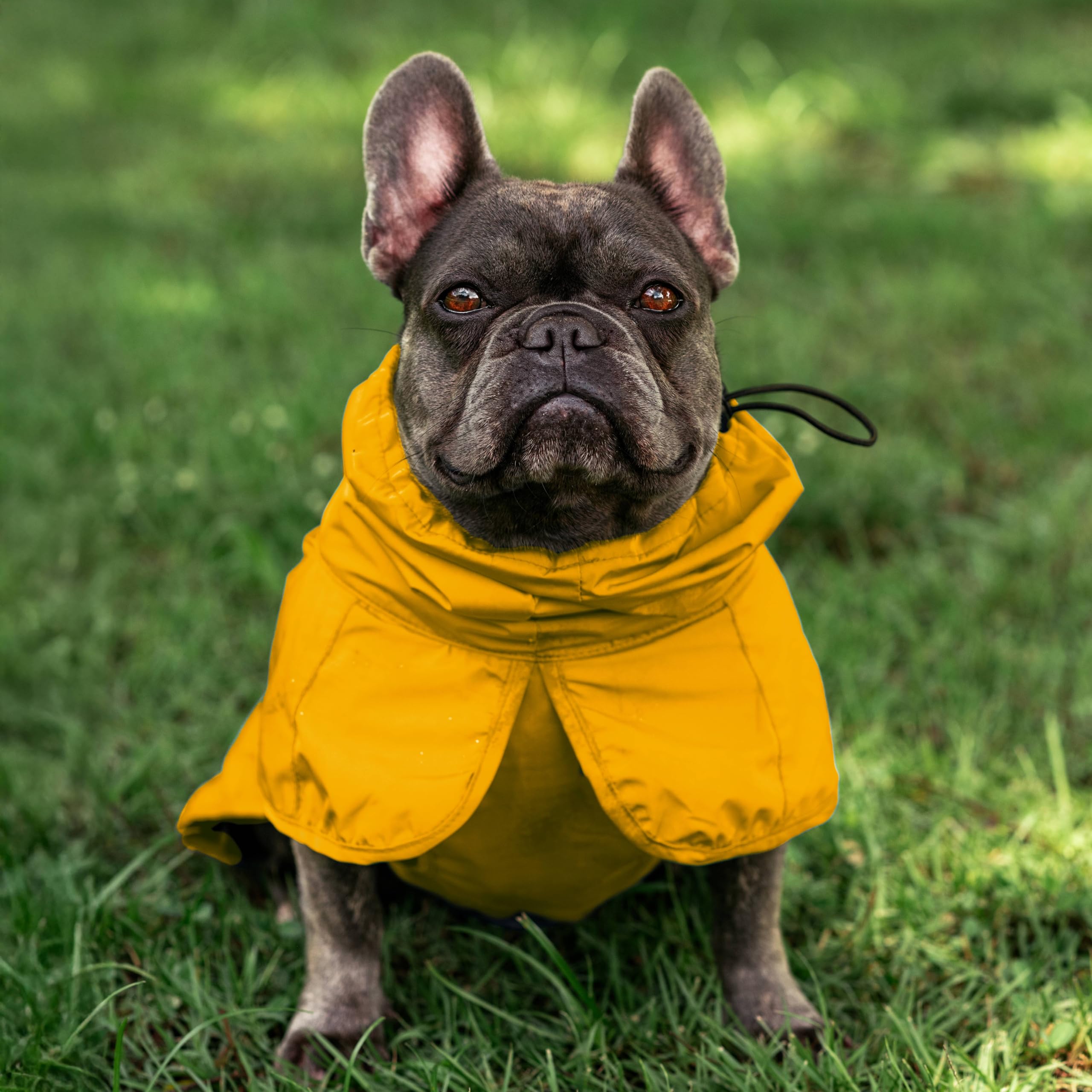 Tuff Pupper raincoat easy-clean and quick-dry yellow for fast post-walk care.