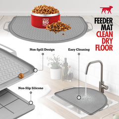 Tuff Pupper raised edges contain kibble and water effectively.