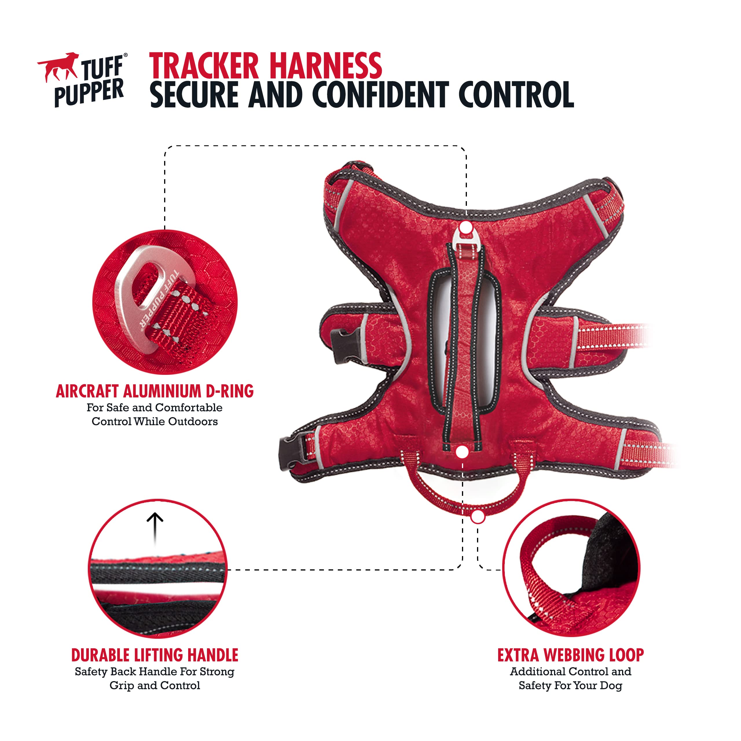 Tuff Pupper rustproof hardware with ballistic nylon for long-lasting strength