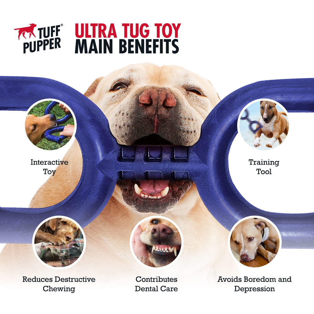 Tuff Pupper SuperChewy Tug Toy in action during dog tug session