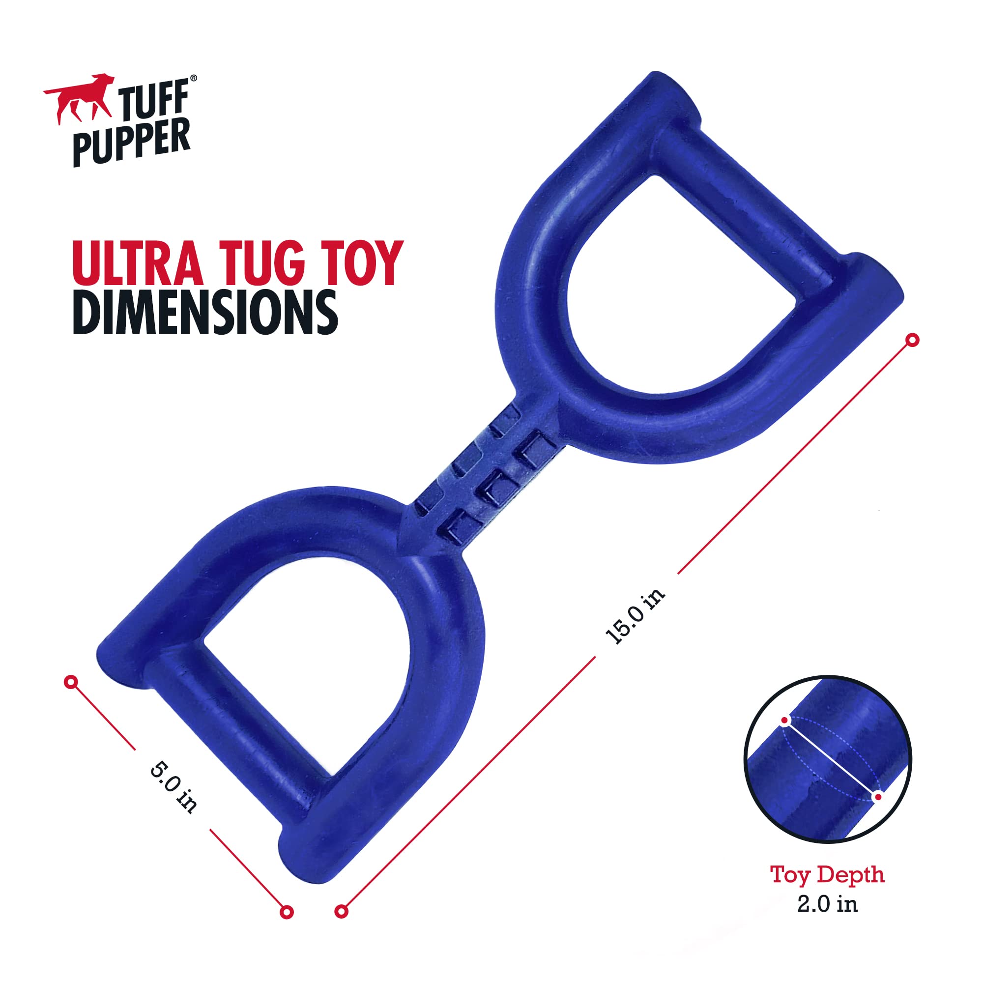 Tuff Pupper SuperChewy Tug Toy heavy-duty design for strong chewers