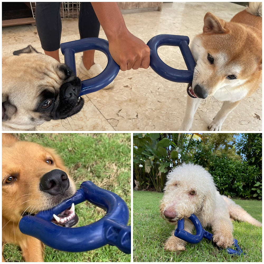 Tuff Pupper SuperChewy Tug Toy with teeth-cleaning benefits during chewing