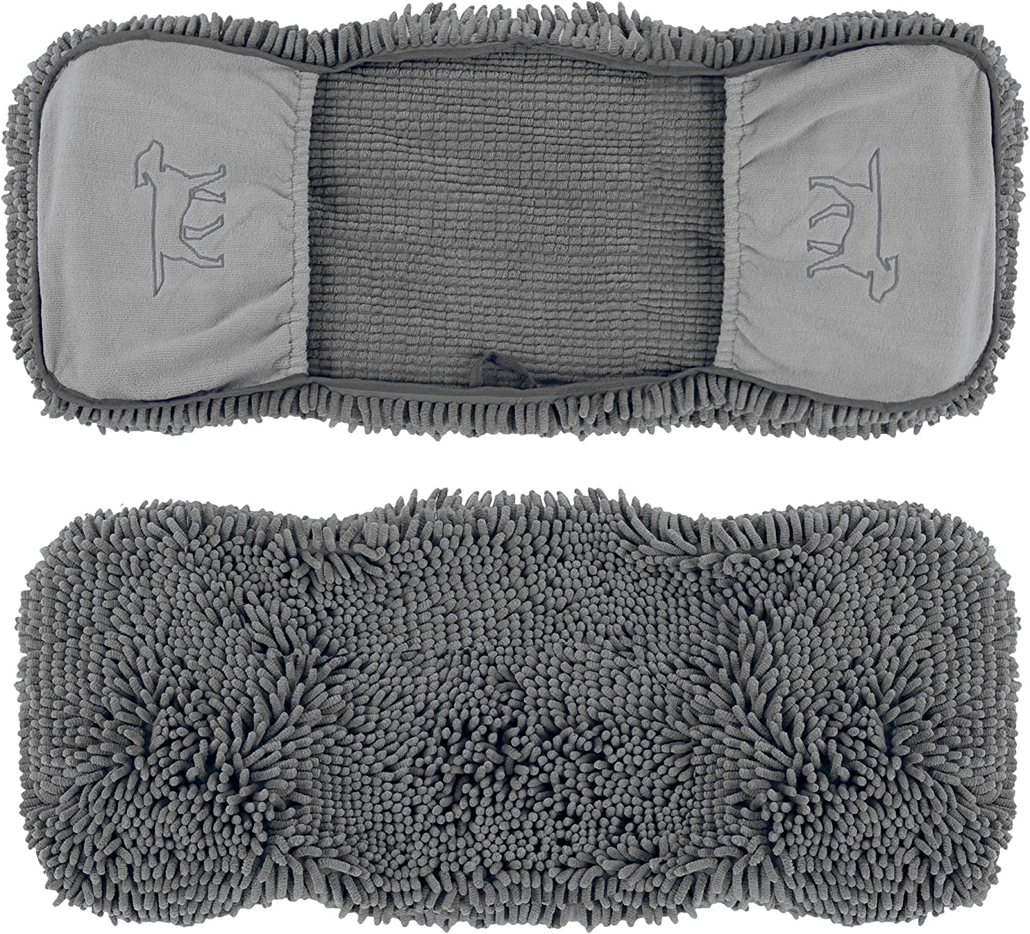 Tuff Pupper Quick Dry Towel pocket design helps you dry legs and underbelly easily.