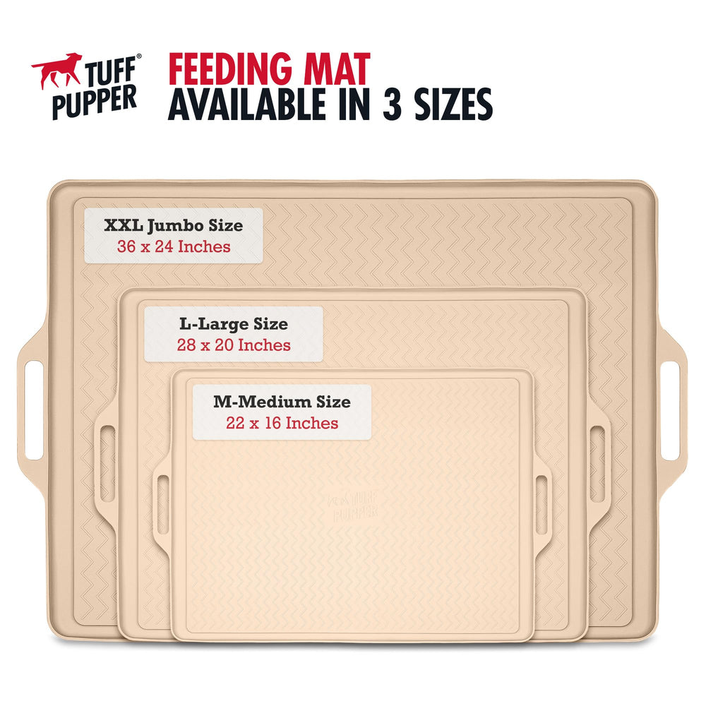 Tuff Pupper mat is dishwasher-safe for quick, deep cleaning.