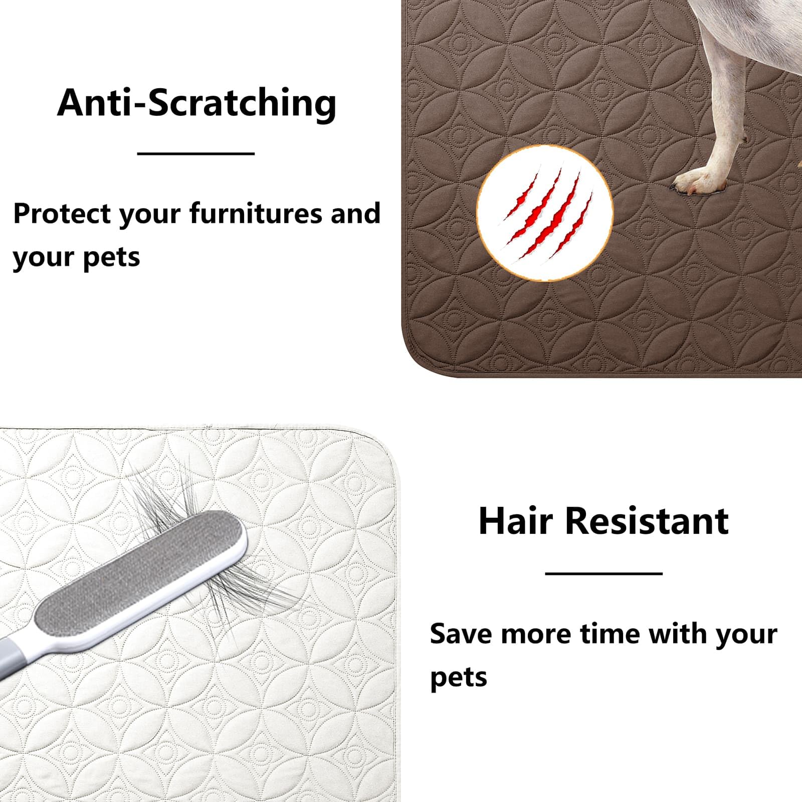 Tuffeel lightweight dog blanket shows easy-care fabric ready for washing.