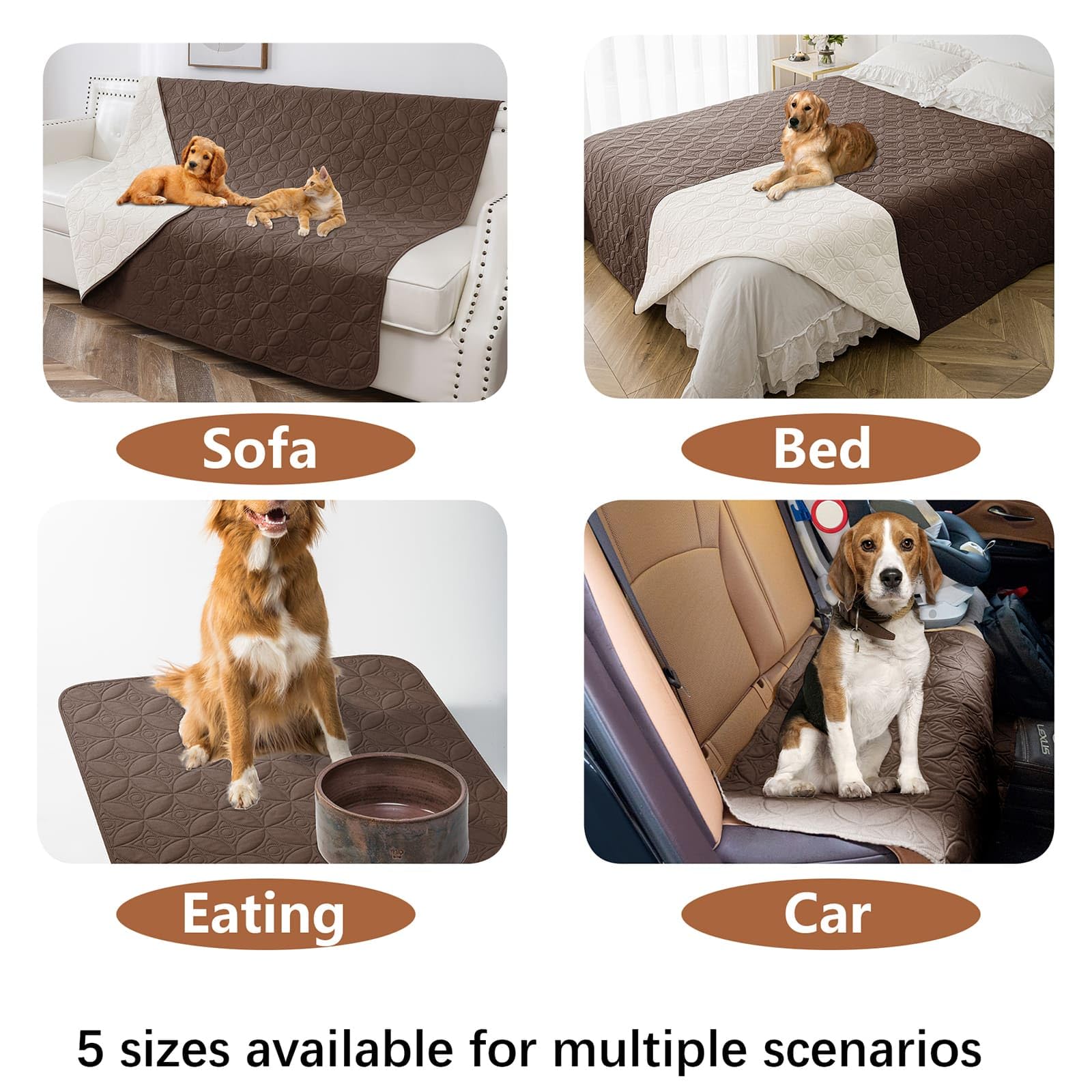 Tuffeel reversible chocolate-cream blanket offers two stylish looks.