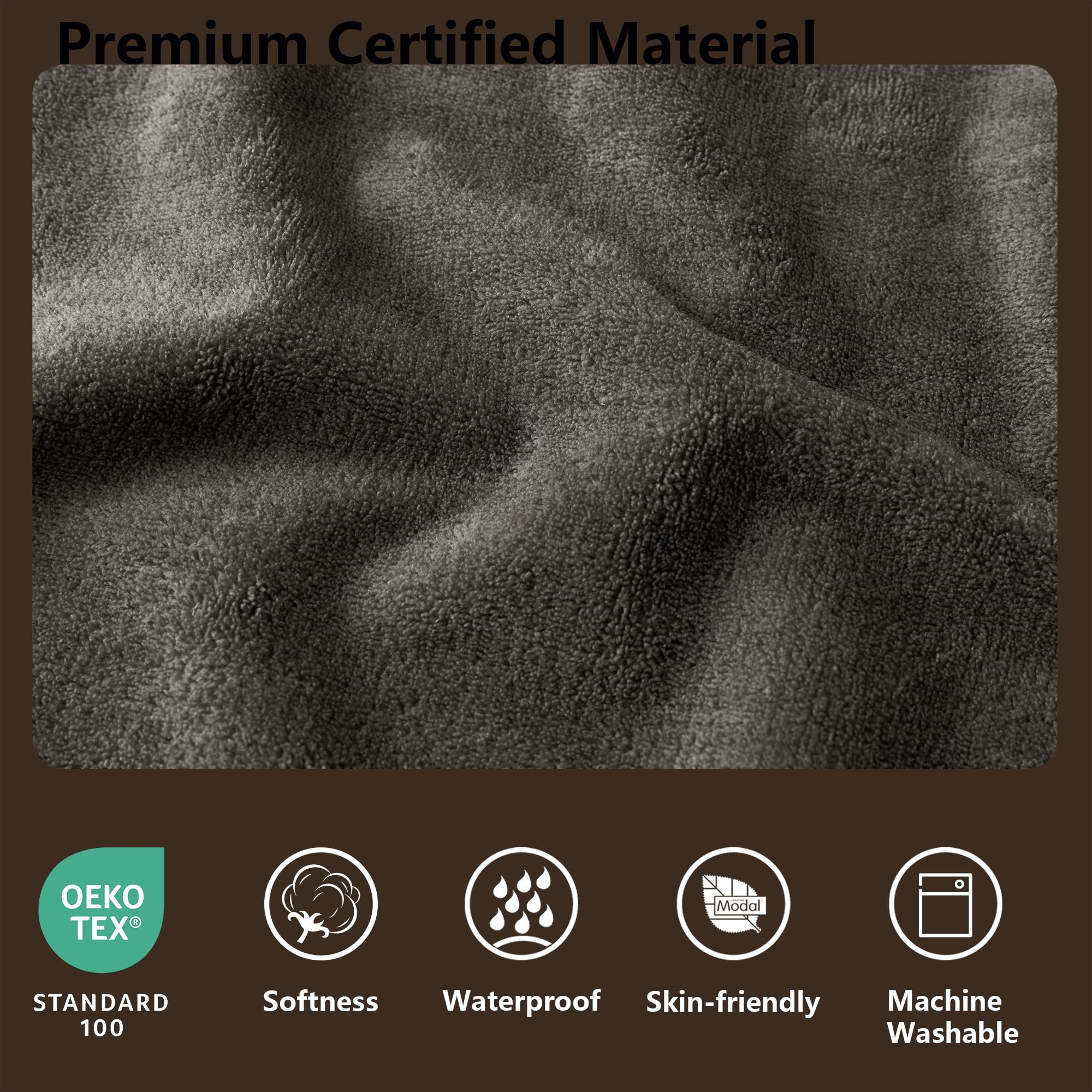 Tuffeel bed king-size back flannel close-up showing warm, soft coverage.