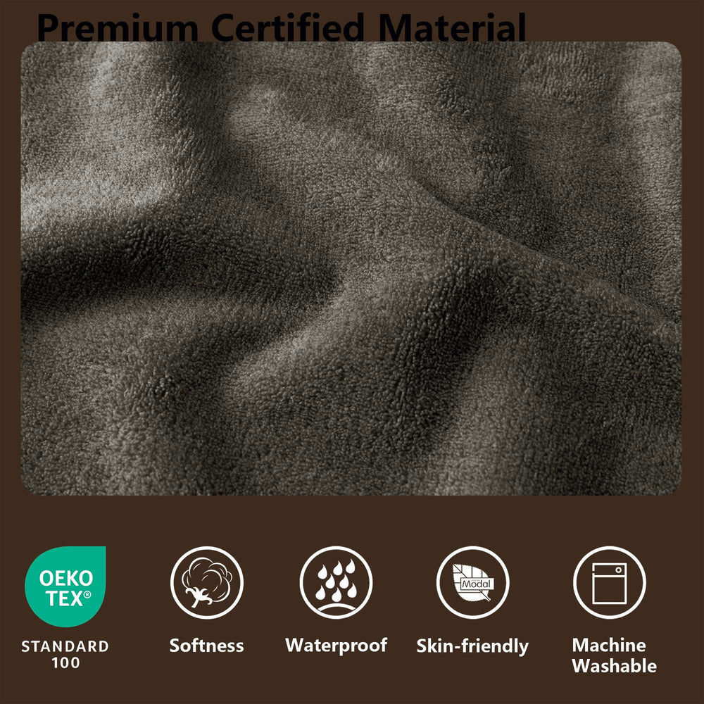Tuffeel bed king-size back flannel close-up showing warm, soft coverage.