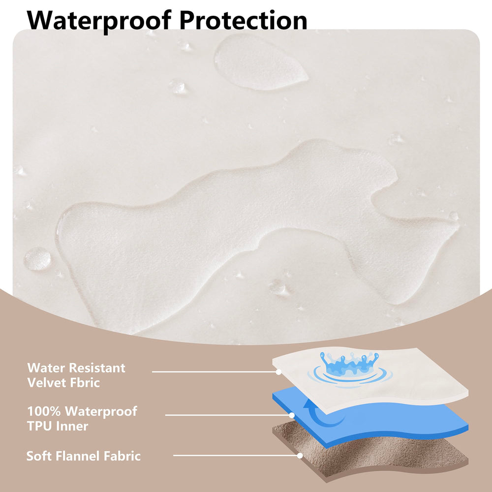 Tuffeel Waterproof Blanket reversible velvet and flannel sides offer versatile comfort.