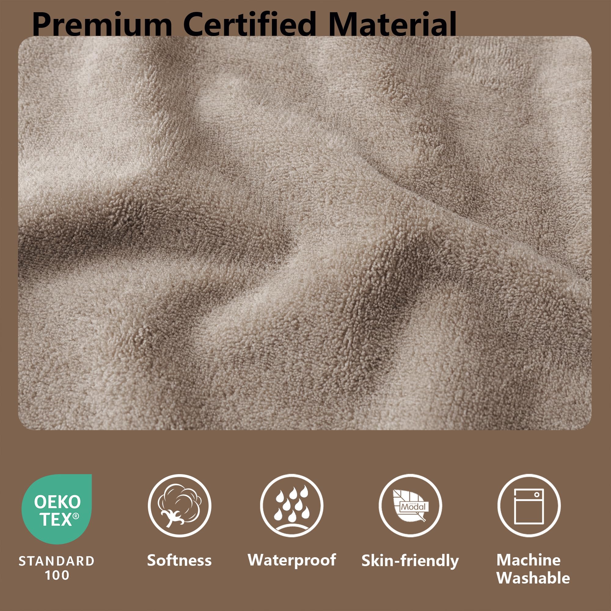 Tuffeel Blanket close-up with TPU lining for liquid protection.