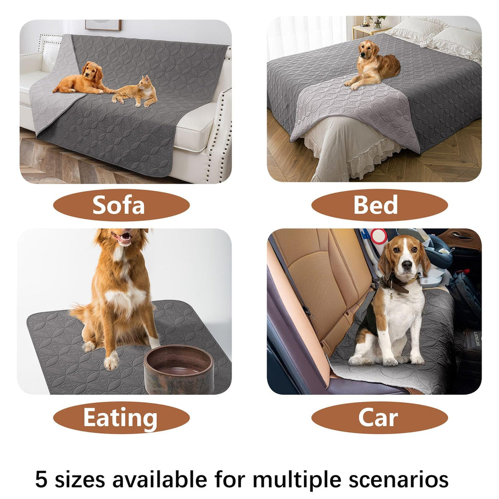 Tuffeel waterproof dog blanket with TPU lining blocks leaks and keeps floors dry.