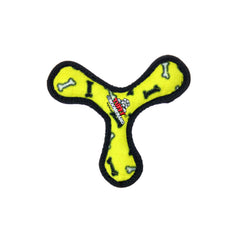 TUFFY Tuffy Jr Bowmerang Yellow Bone front view for small dogs' playtime