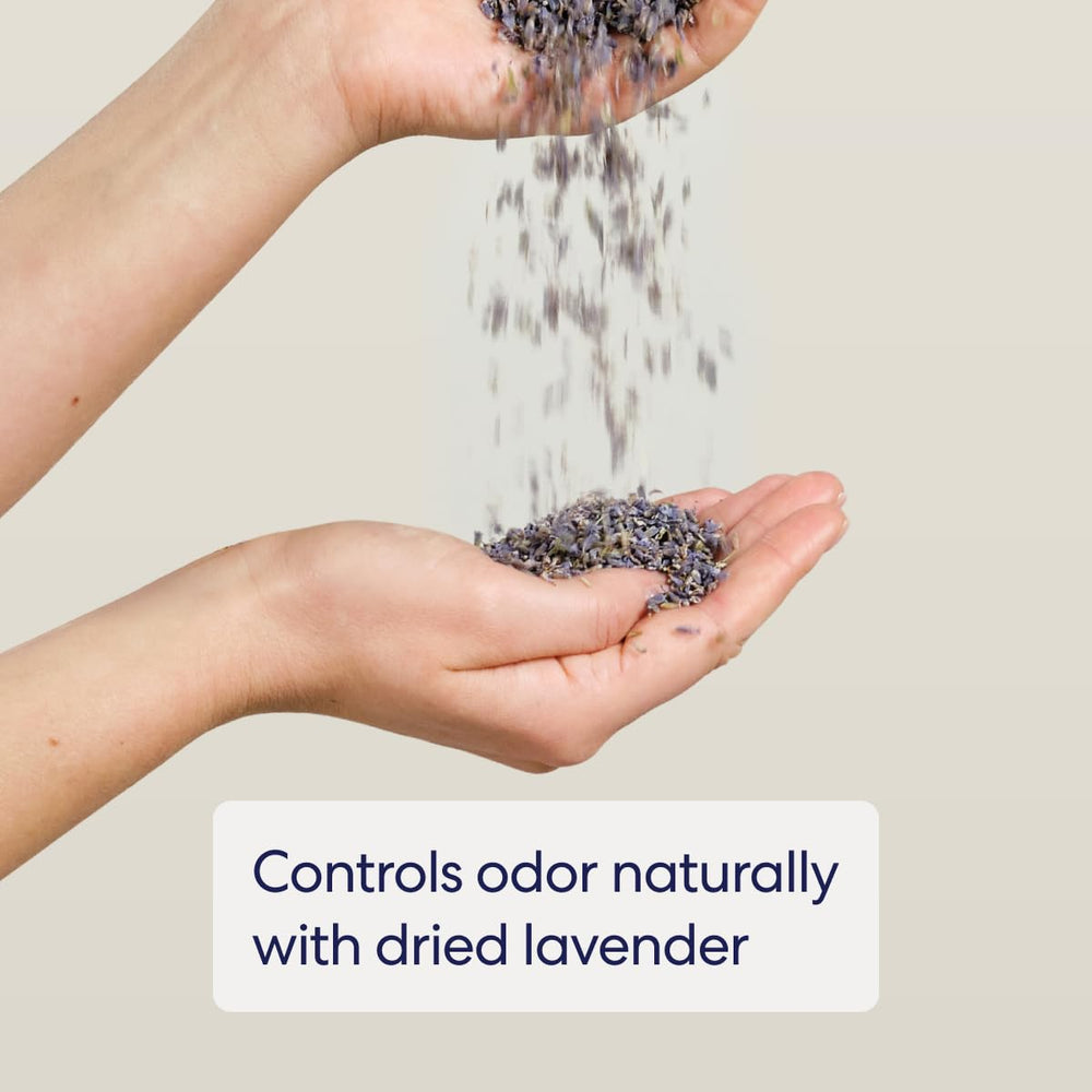 Tuft & Paw dust-free pellets with low-tracking design keep floors clean.