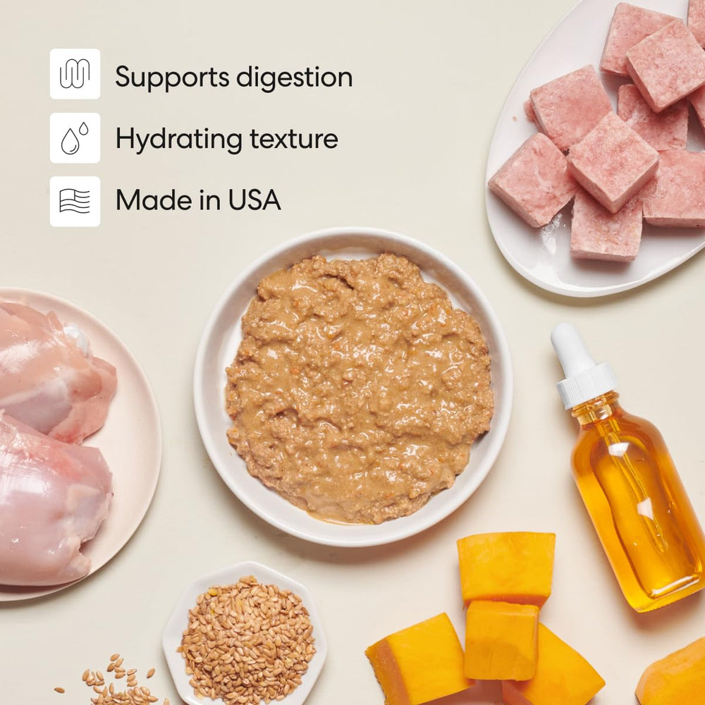 TUFT + PAW no-fillers label closeup underlines clean recipes with no grains.