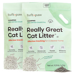 Tuft & Paw Really Great Cat Litter pack offers a convenient two-bag supply for home use.