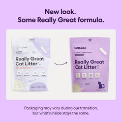 Tuft & Paw tofu cat litter clumping action highlights fast cleanup.